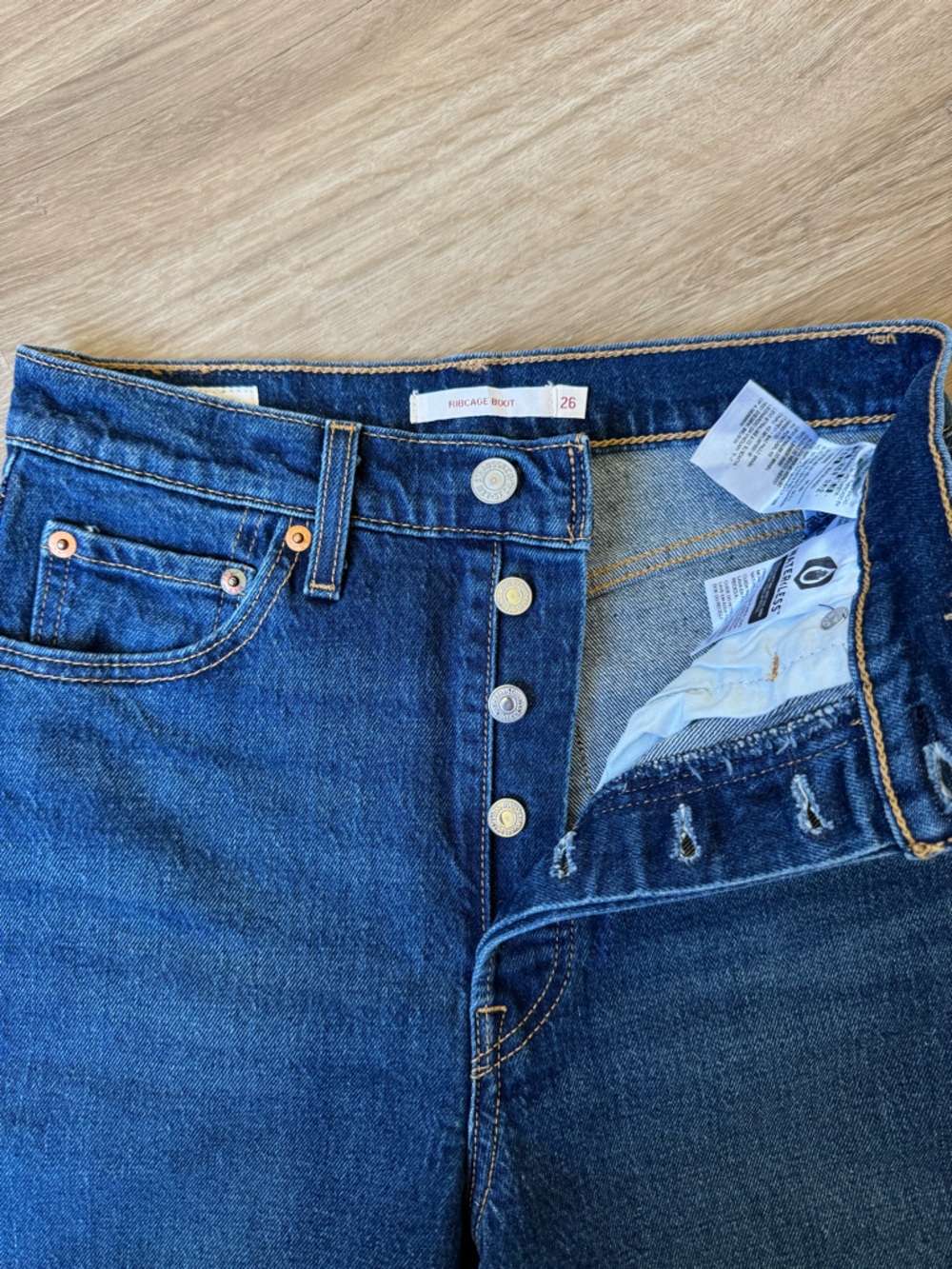 Levi's Dark Blue Boot Cut Jeans - Picture 3 of 3